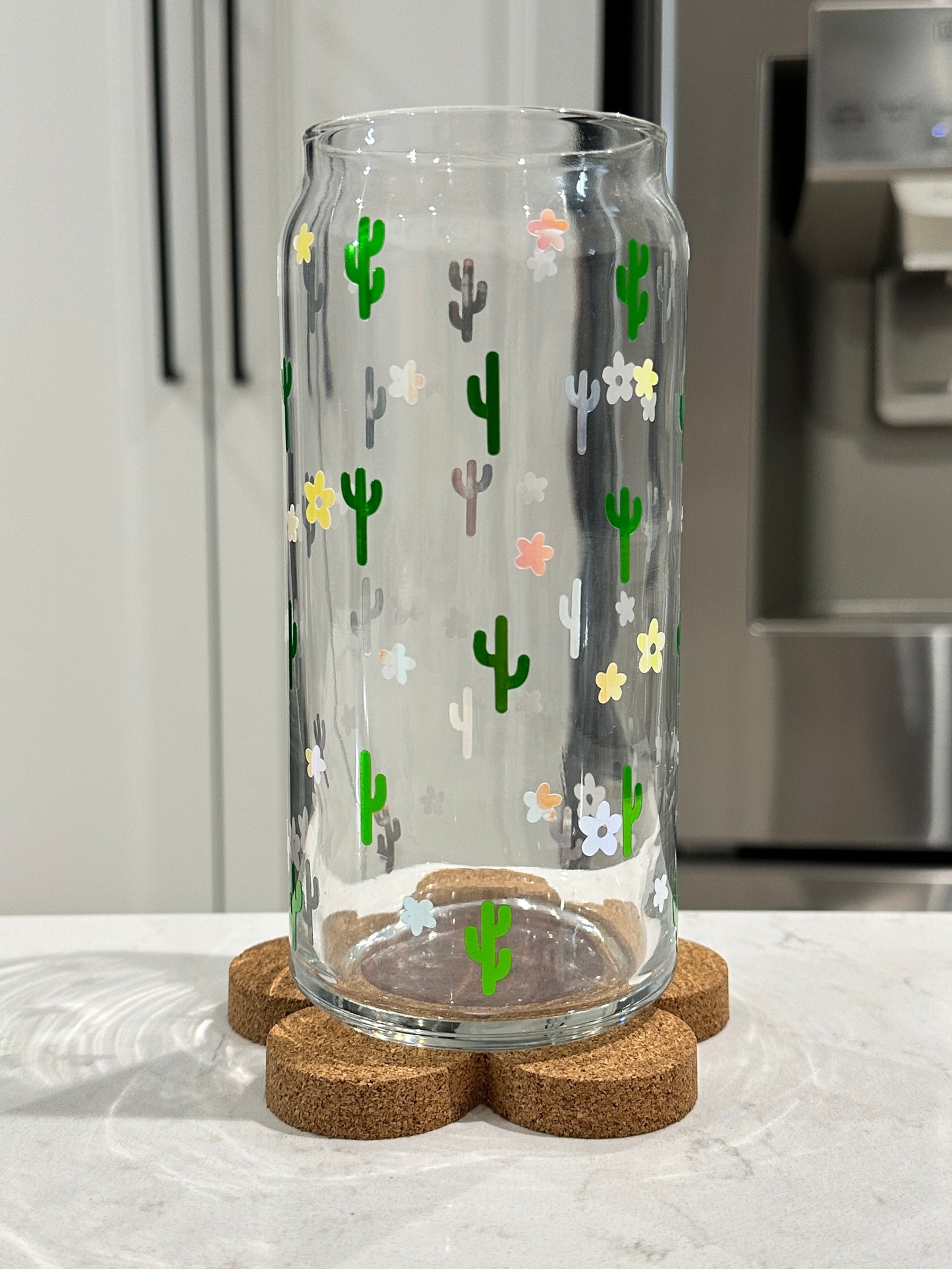20oz Libbey Glass - Holographic Cactus