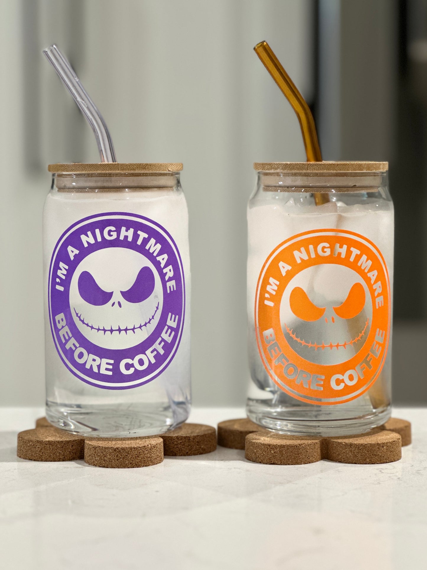16oz Libbey Can Glass - I'm A Nigtmare Before Coffee