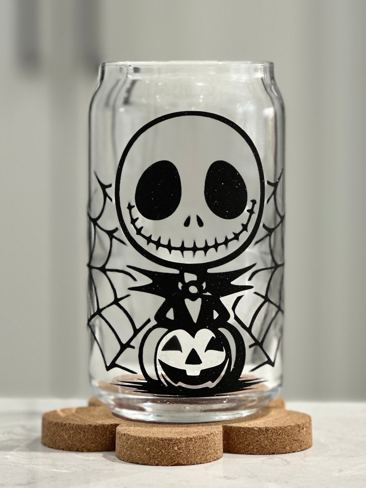 16oz Libbey Glass - Jack Skellington