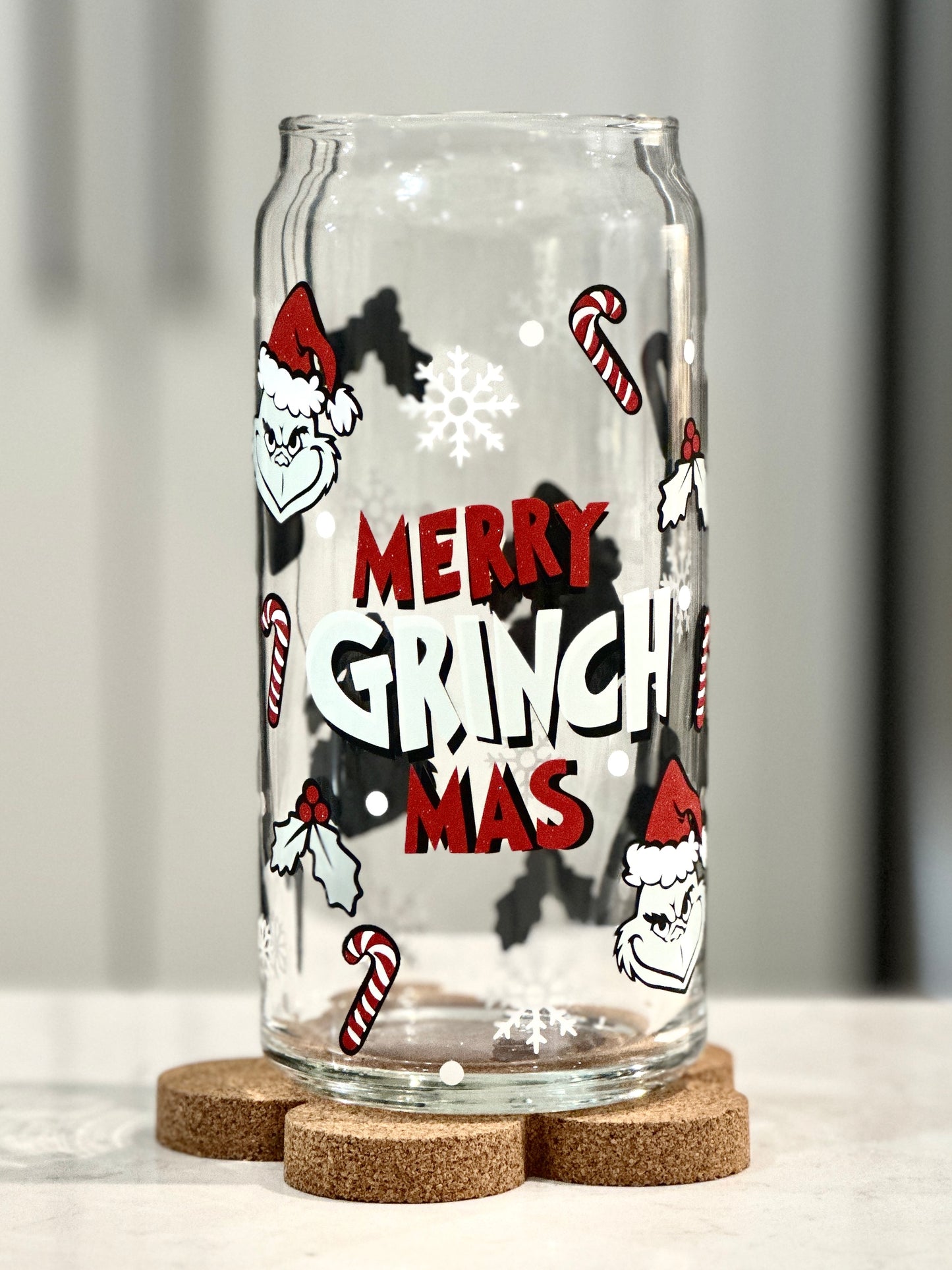 20oz Libbey Can Glass - Merry Grinchmas (Colour Changing)