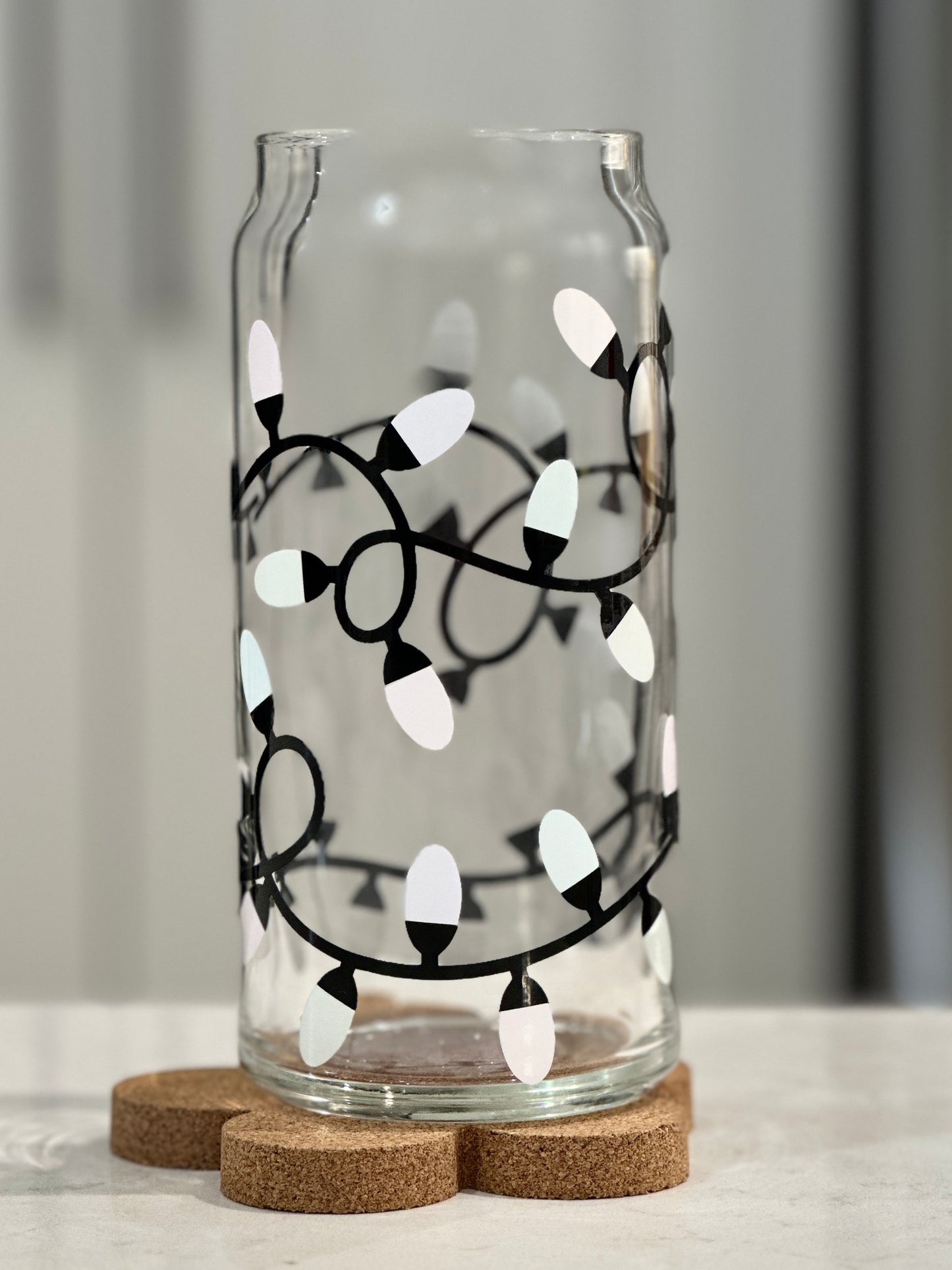 20oz Libbey Can Glass - Christmas Lights (Colour Changing)