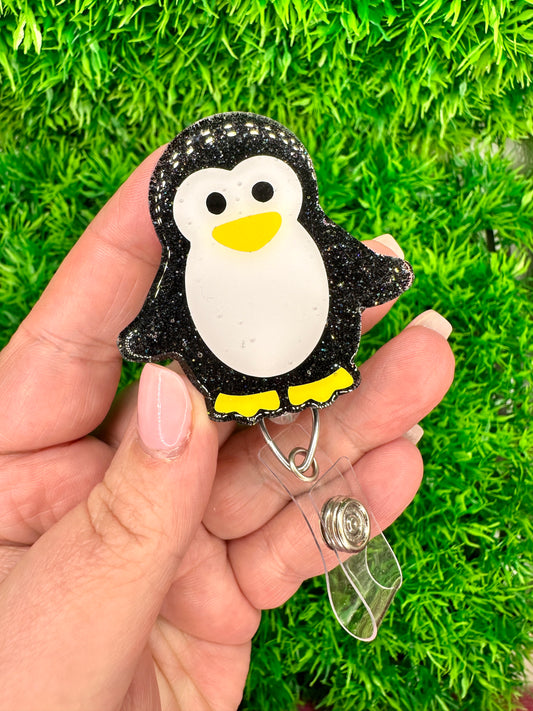 Penguin Acrylic Badge Reel