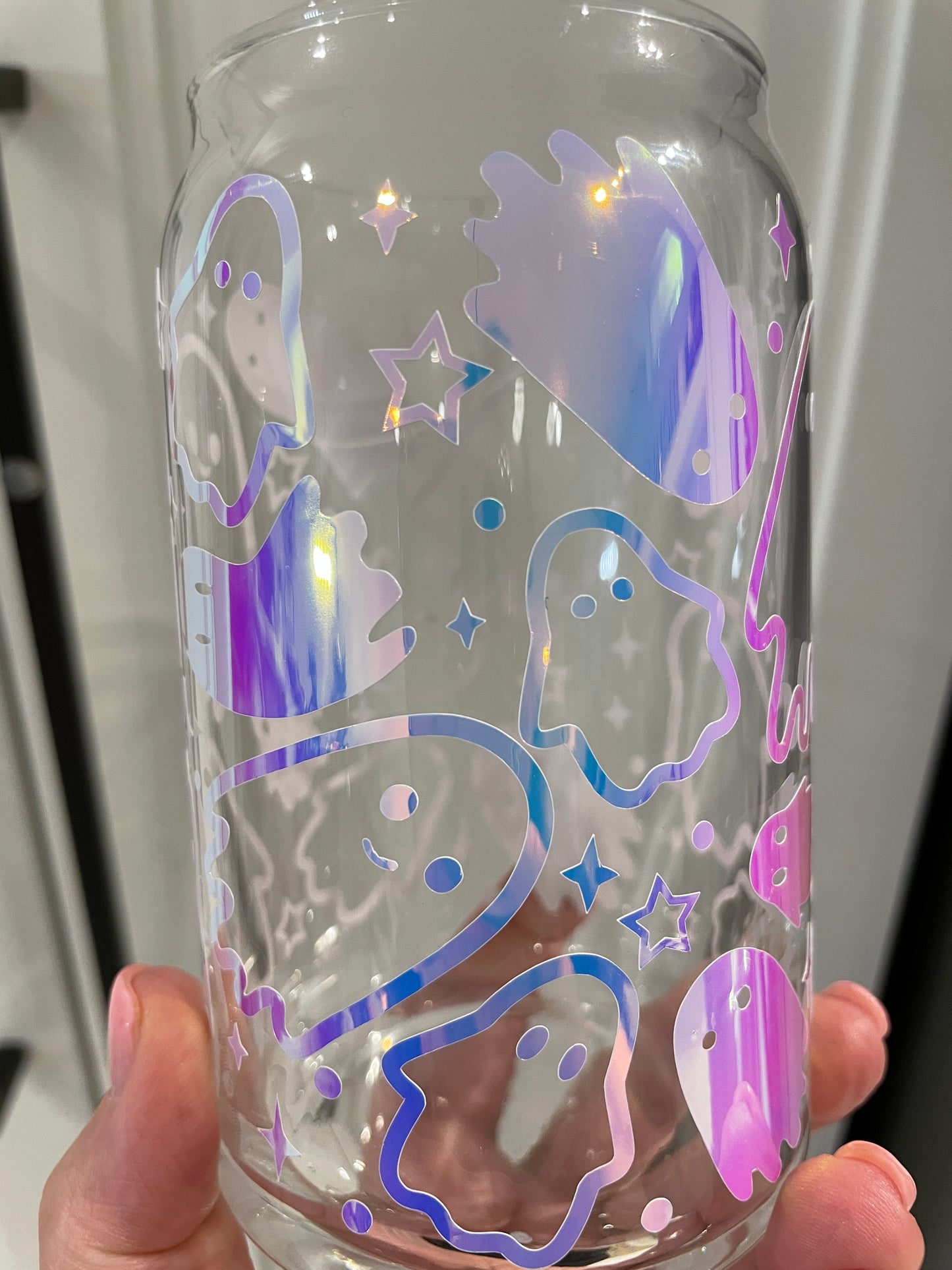 Discontinued - 16oz Libbey Glass - Holographic Ghosts