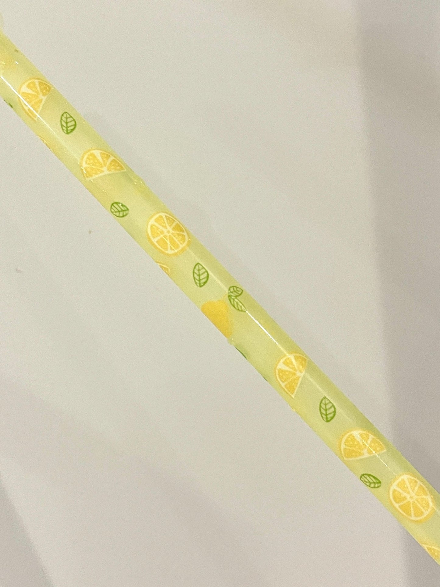 10" Lemons Reusable Plastic Straws (Colour Changing) - Print Paper and Co