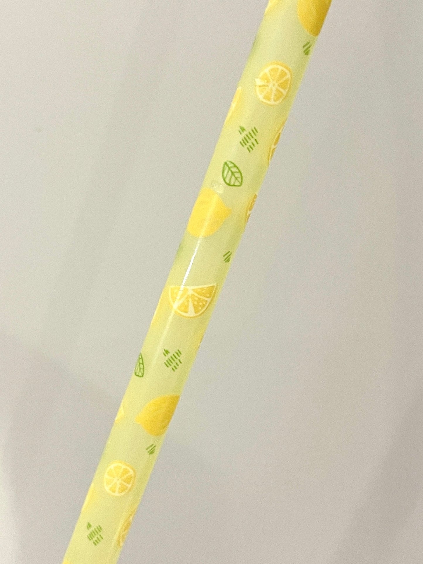 10" Lemons Reusable Plastic Straws (Colour Changing) - Print Paper and Co