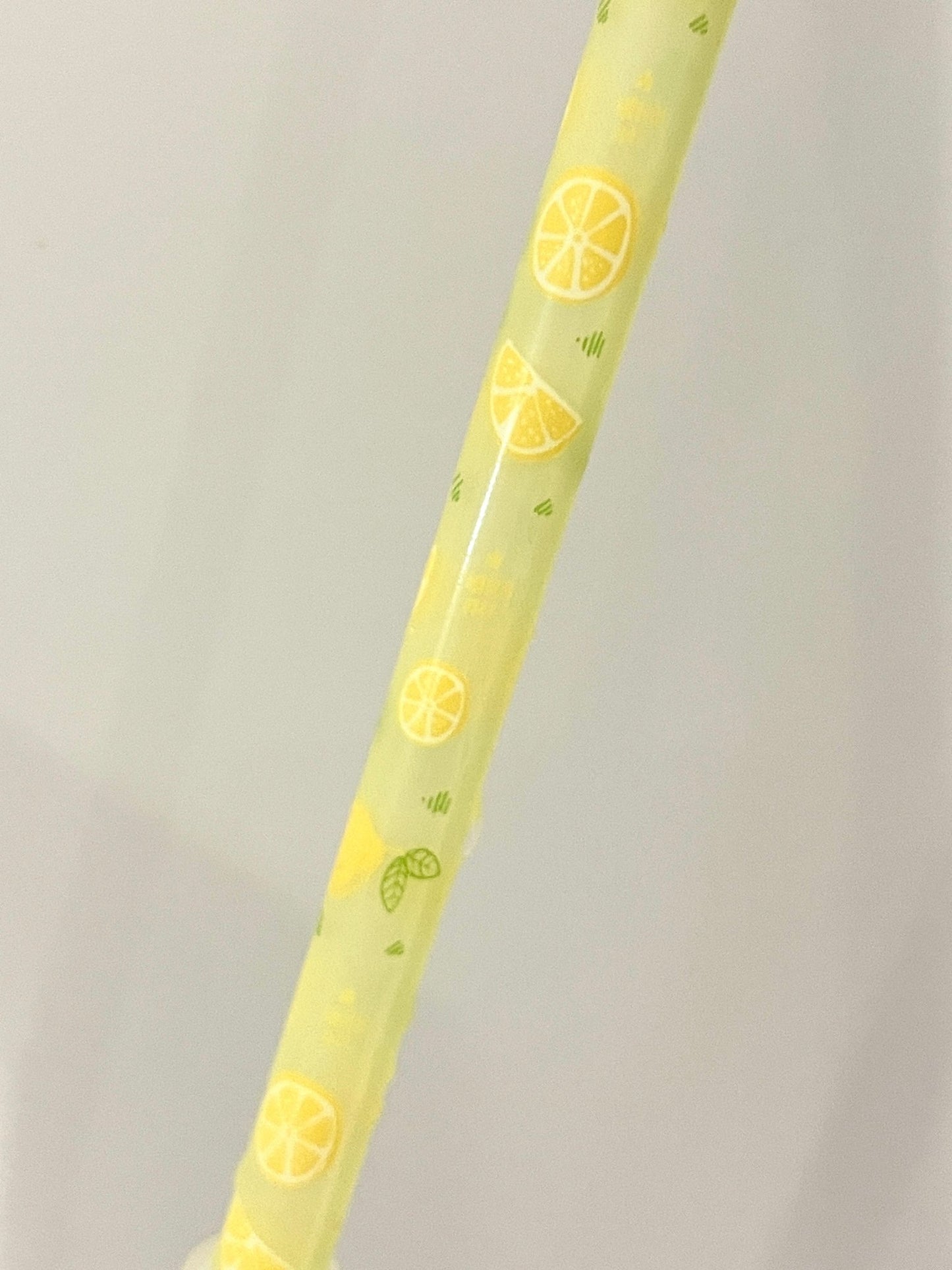 10" Lemons Reusable Plastic Straws (Colour Changing) - Print Paper and Co