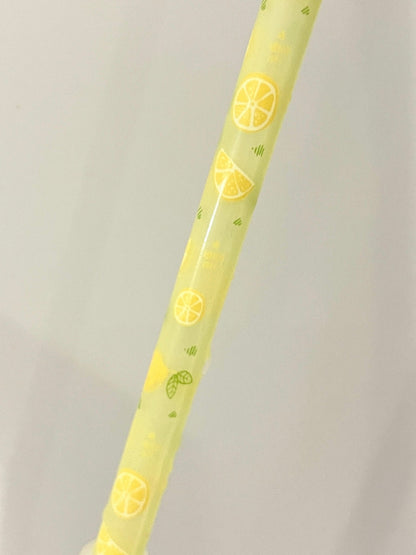 10" Lemons Reusable Plastic Straws (Colour Changing) - Print Paper and Co