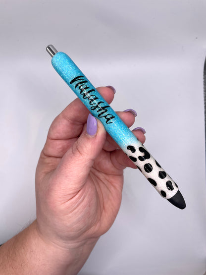 Personalized Ombre Leopard Glitter Pen