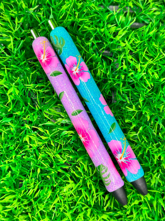 Hibiscus Glitter Pens