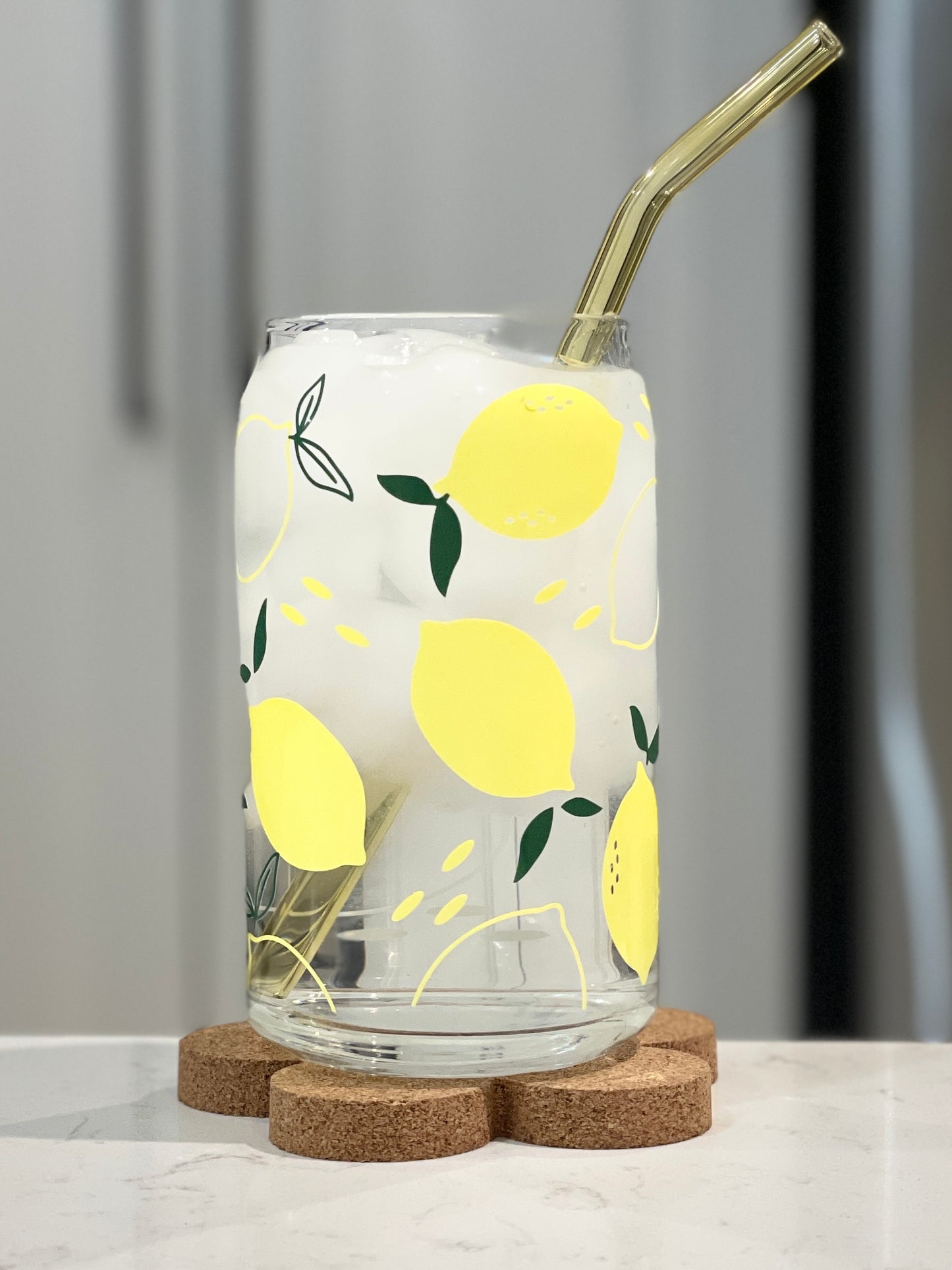 16oz Libbey Glass - Colour Changing Lemons