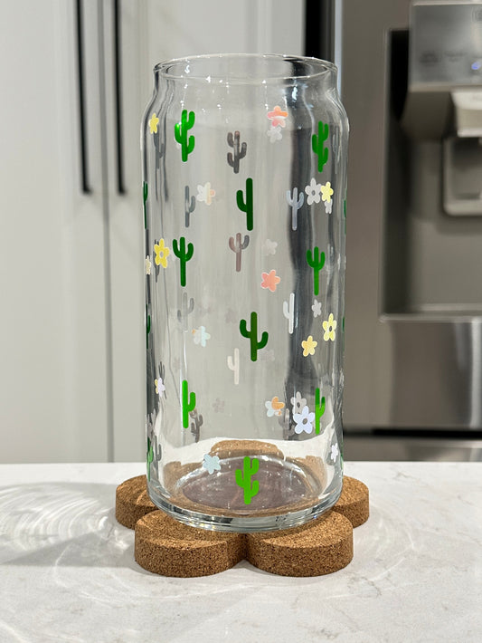 20oz Libbey Glass - Holographic Cactus