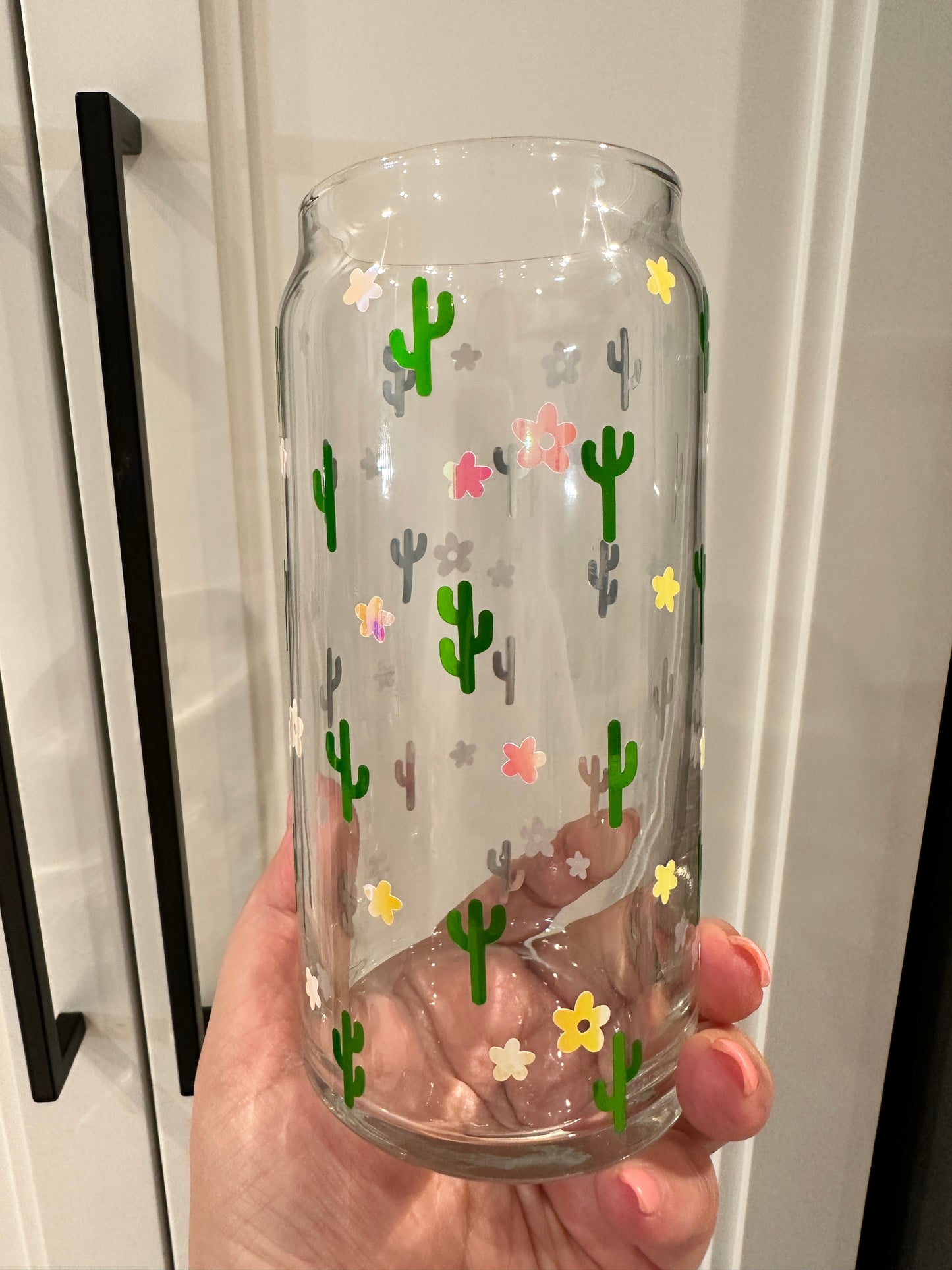 20oz Libbey Glass - Holographic Cactus