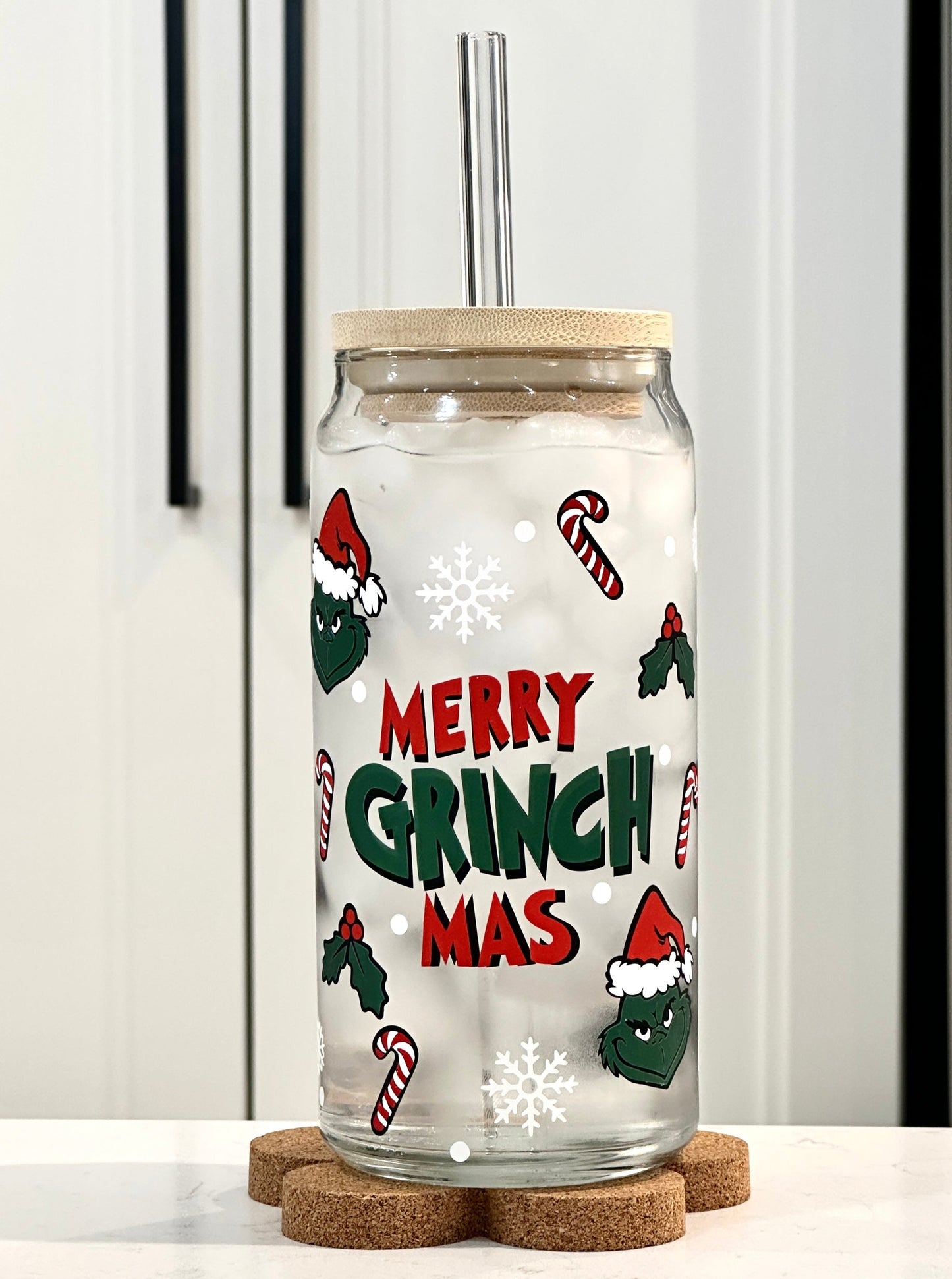 20oz Libbey Can Glass - Merry Grinchmas (Colour Changing)