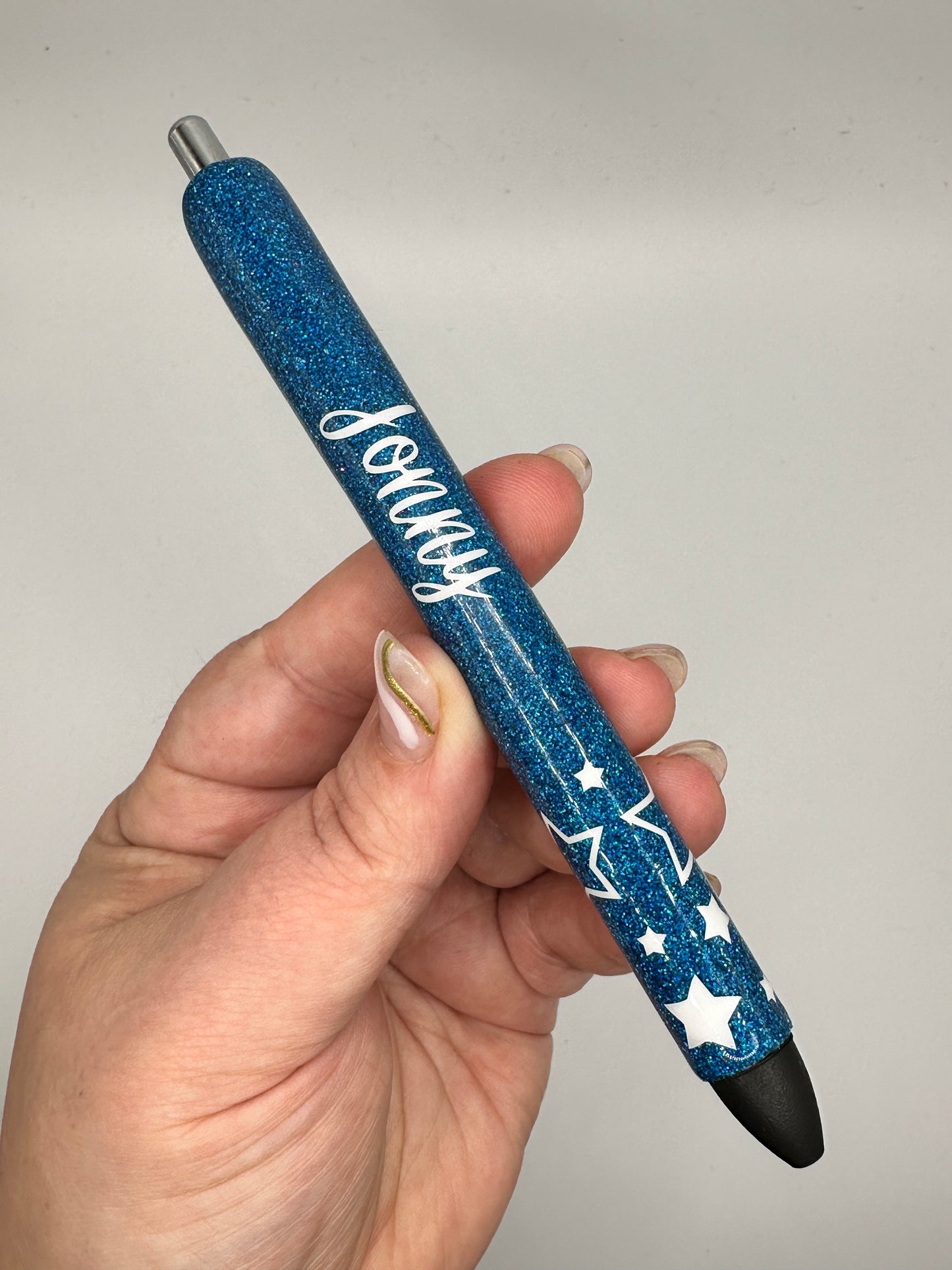 Personalized Glitter Pens (Single Colour) with Stars