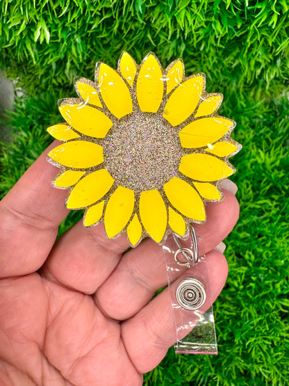 Sunflower Acrylic Badge Reel
