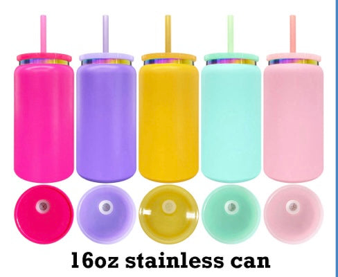 16oz Rainbow Stainless Steel Can (No Design)