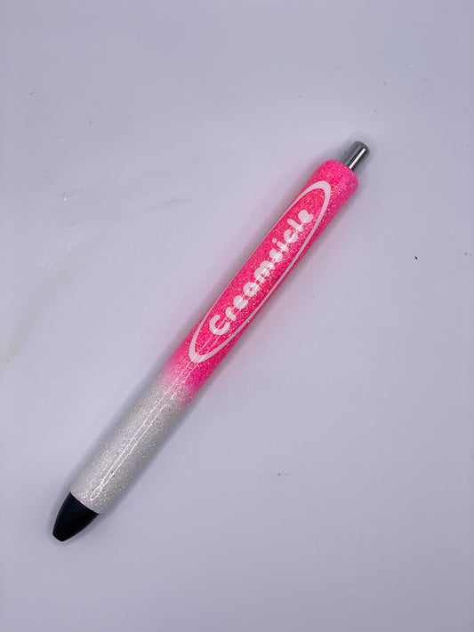 Pink Lemonade Creamsicle Glitter Pen