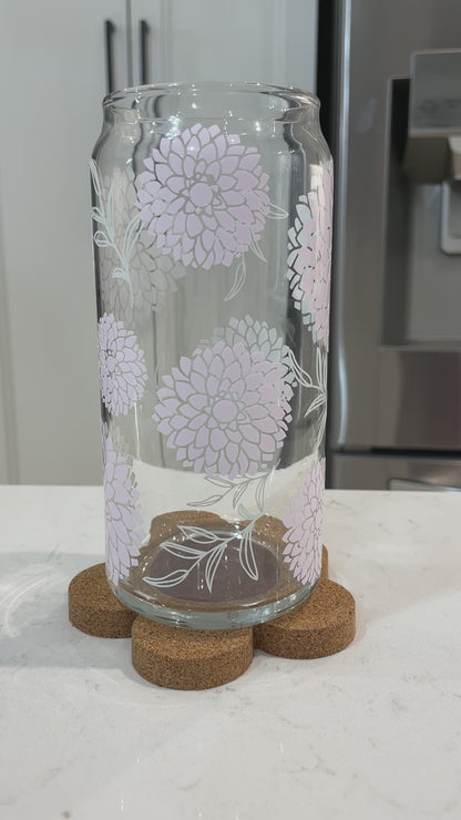 20oz Libbey Can Glass - Oh Dahlia! (Colour Changing)