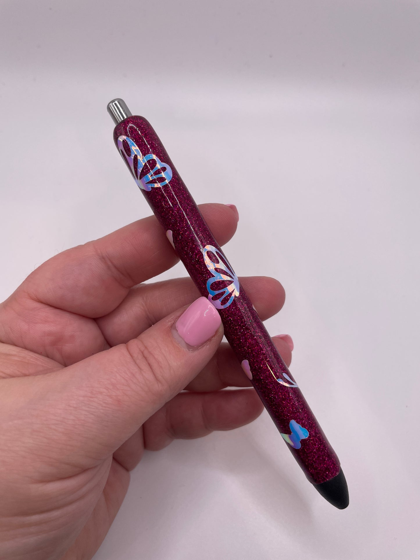 Butterfly Personalized Glitter Pens (Single Colour)
