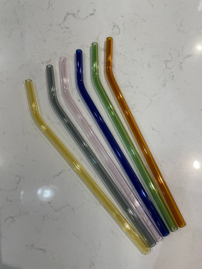 Coloured Glass Straws for 20oz Beer Can Glass