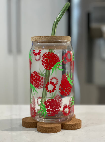 16oz Libbey Glass - Raspberries