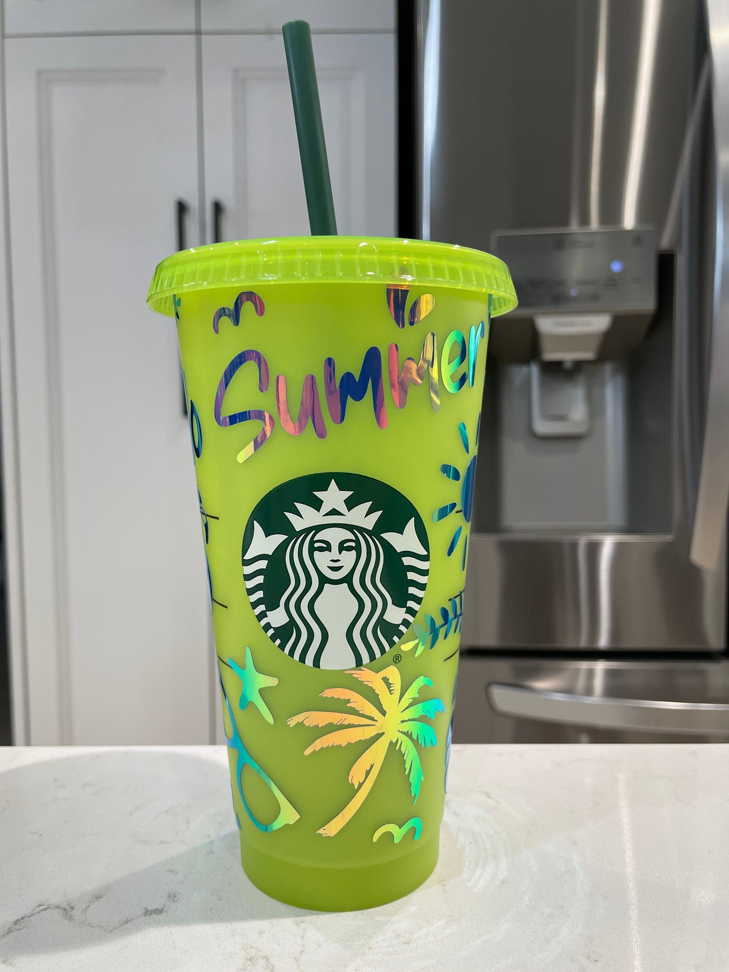 Discontinued - Limited Edition!! 24oz  UV Changing Cold Cup - Hello Summer
