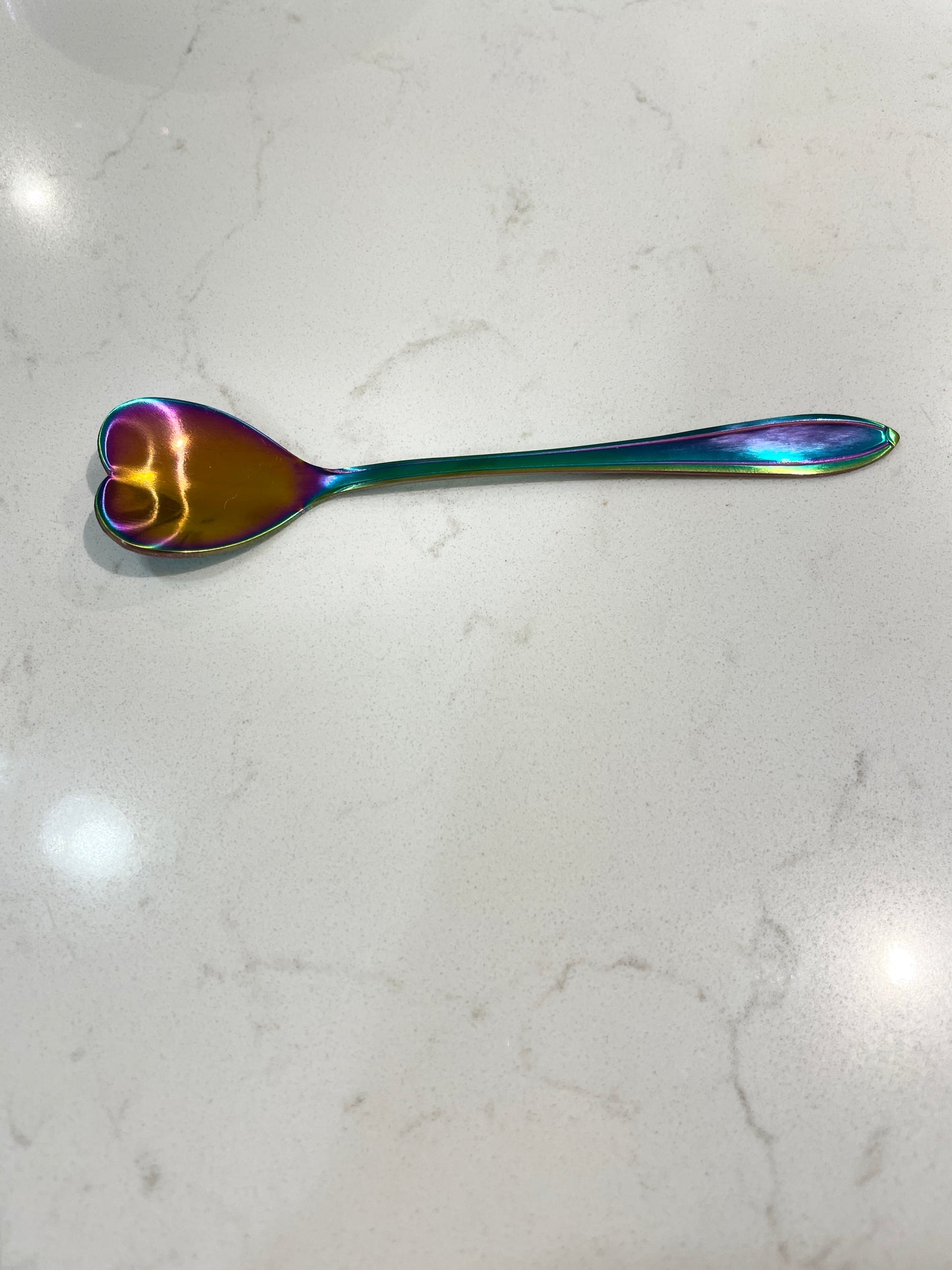 Multicolour Stainless Steel Heart Spoon