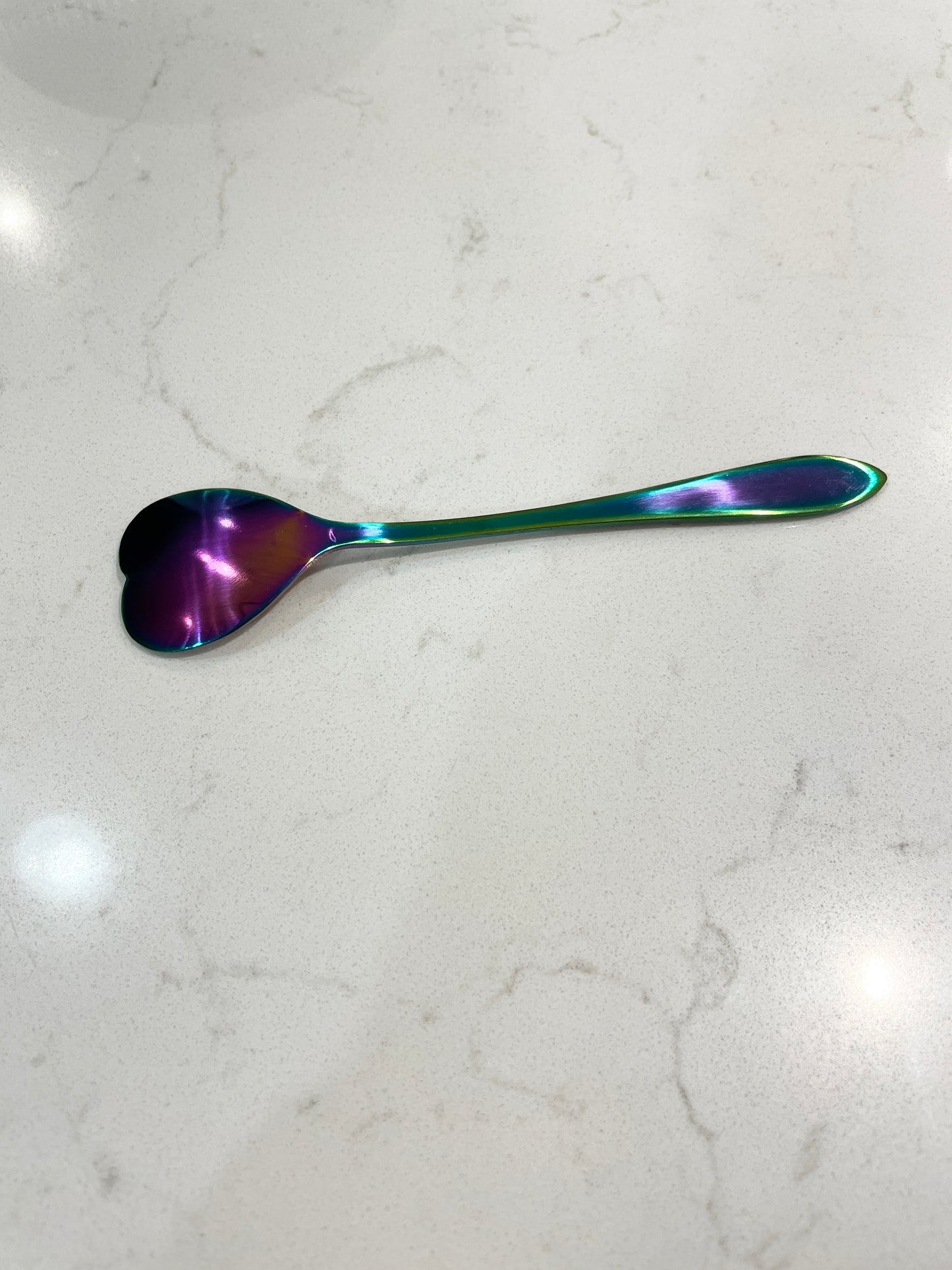 Multicolour Stainless Steel Heart Spoon