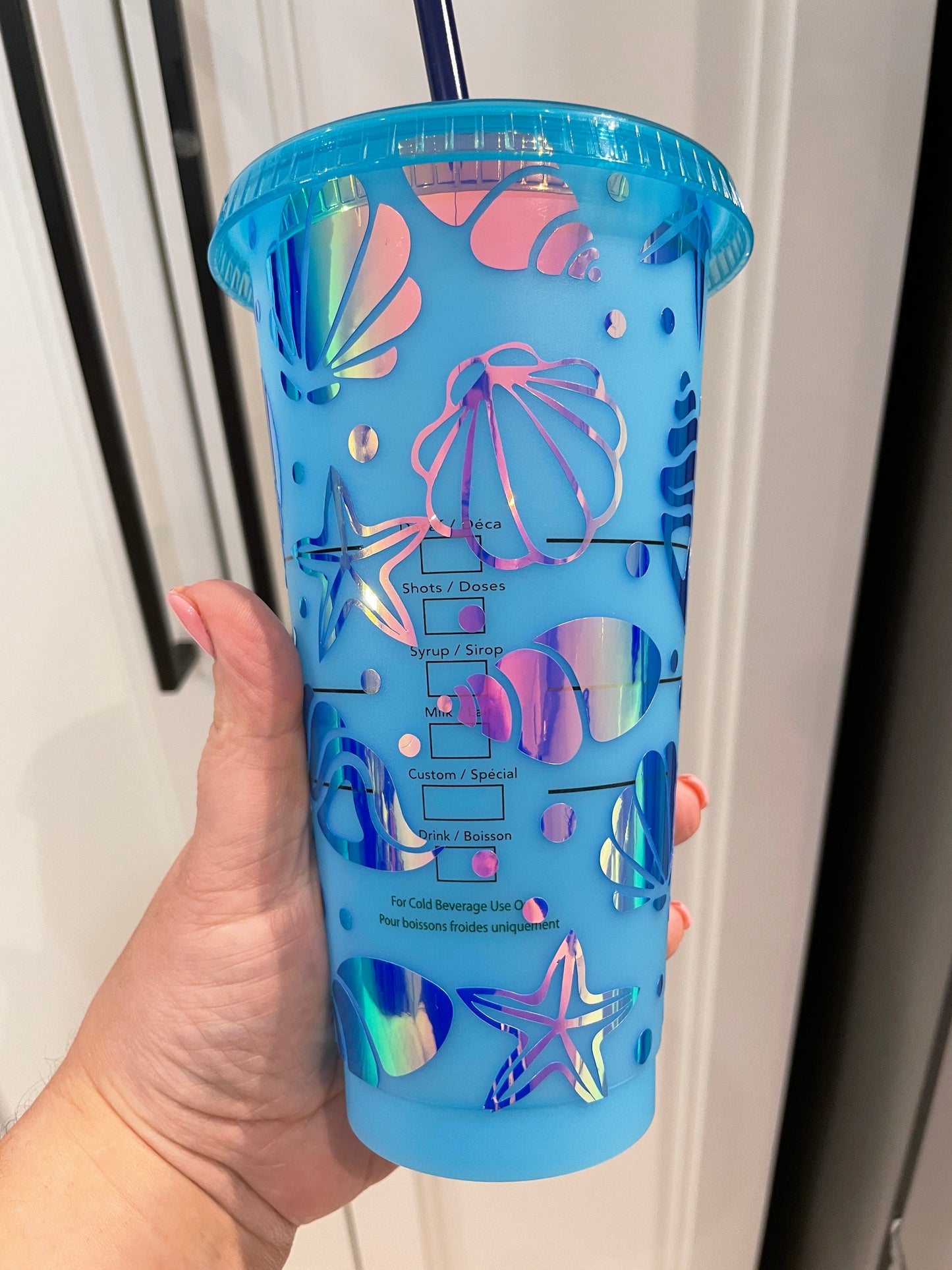 SAMPLE - Limited Edition!! 24oz UV Changing Cold Cup - Sea Shells