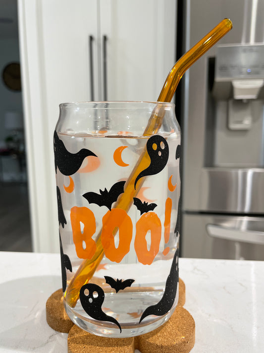 16oz Libbey Can Glass - Boo!