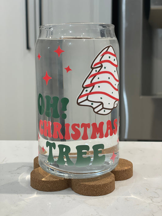 Less Than Perfect - 16oz Libbey Can Glass -Oh Christmas Tree!(Colour Changing)