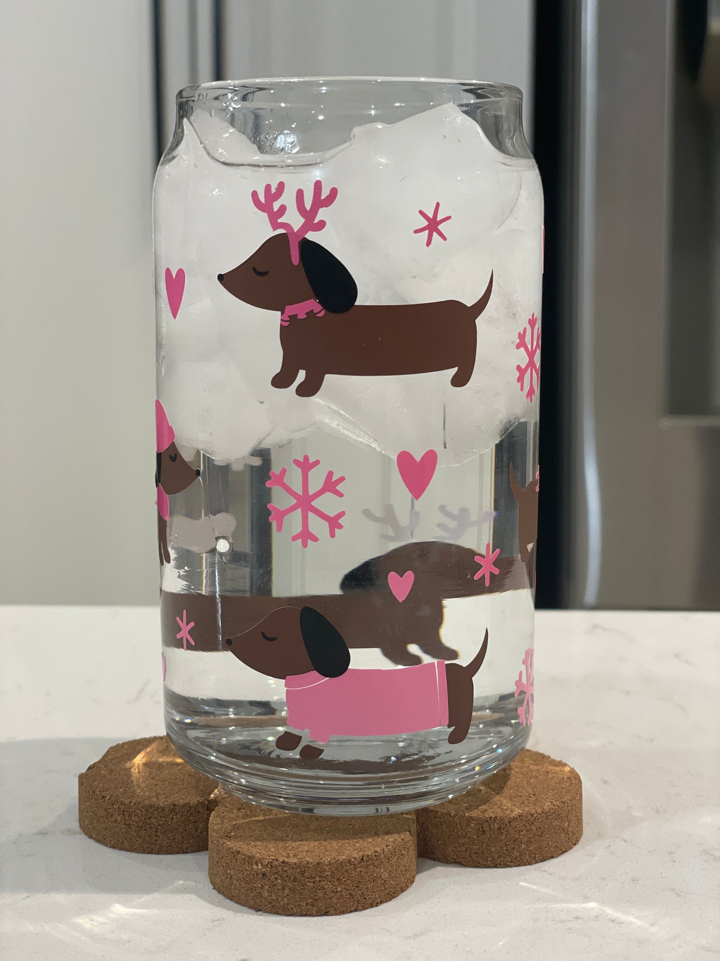 16oz Libbey Can Glass - Hot Doggin Christmas (Colour Changing)