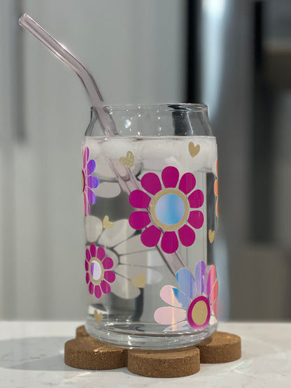 16oz Libbey Can Glass - Happy Days (colour changing)