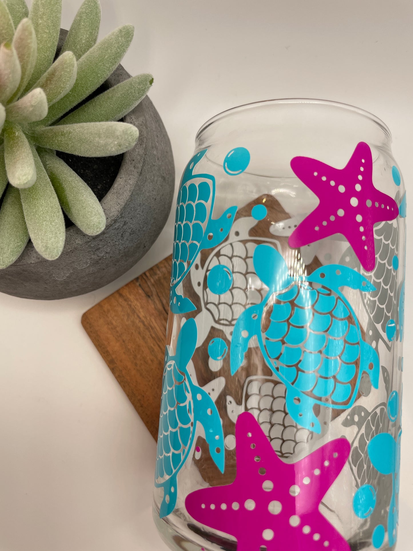16oz Under The Sea (Colour Changing) can glass