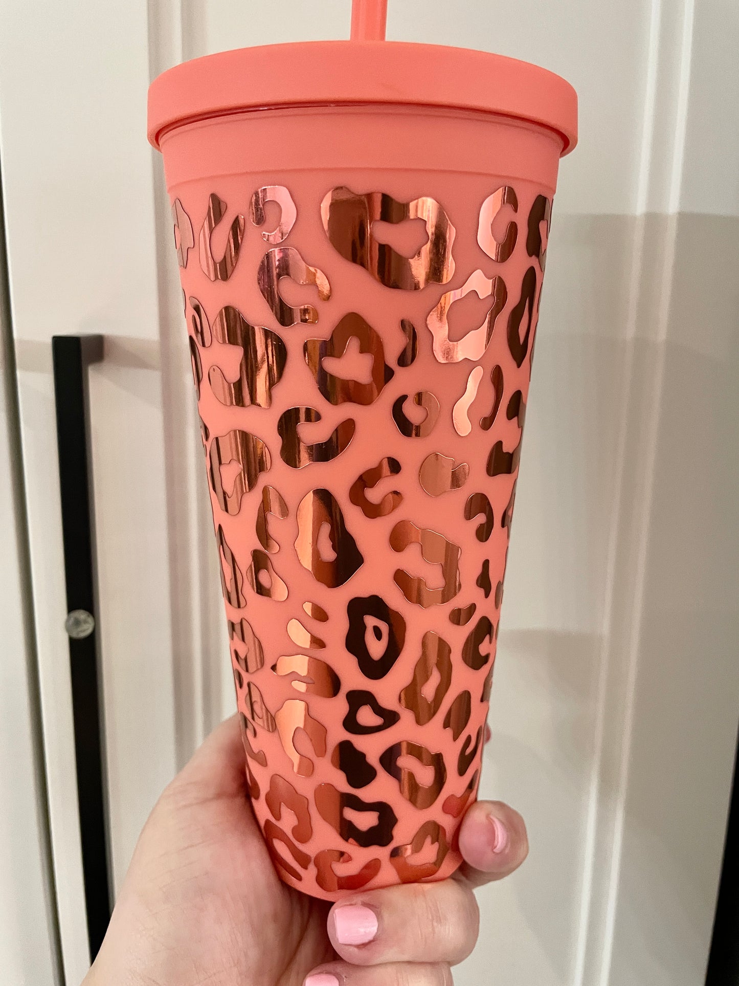 22oz Double Walled Insulated  - Chrome Cheetah