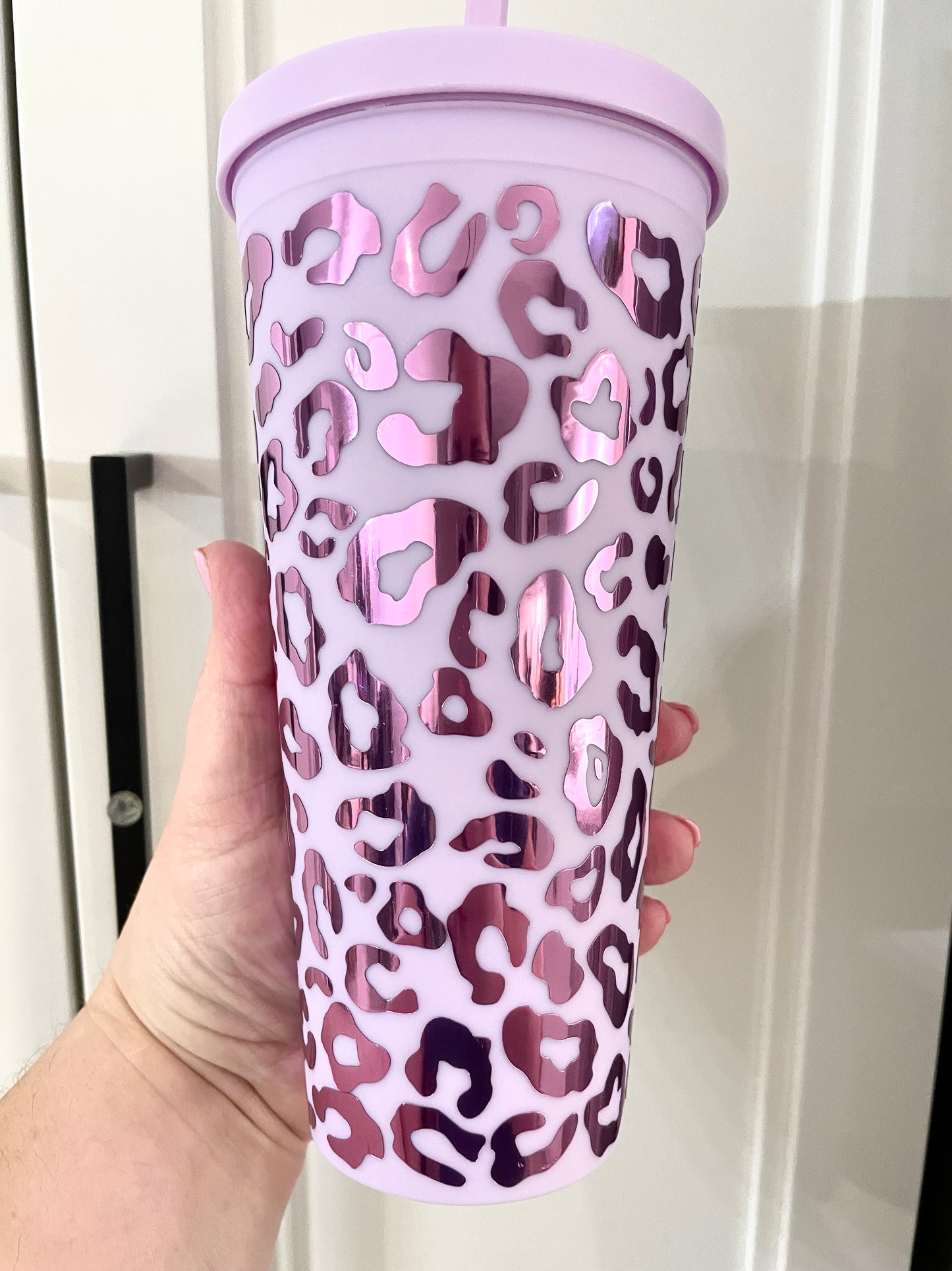 22oz Double Walled Insulated  - Chrome Cheetah