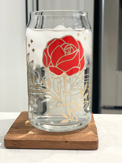 16oz Libbey Can Glass - Roses are Red (Colour Changing)