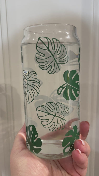 Monstera Glass Can (Colour Changing)