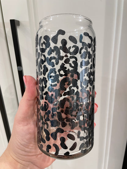 20oz Libbey Glass - Shimmering Leopard