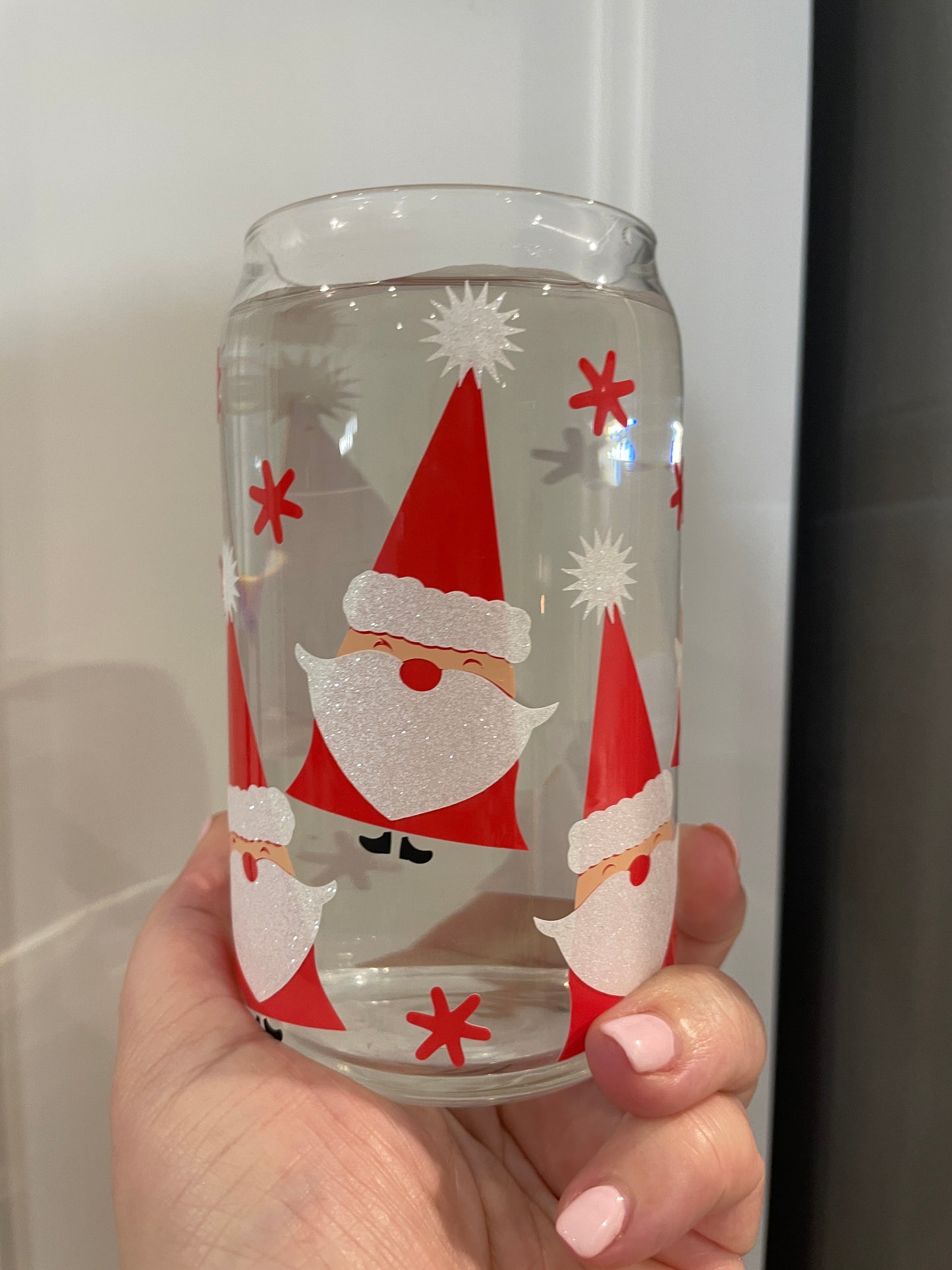 16oz Libbey Can Glass - Santa Baby (Cold Colour Changing)